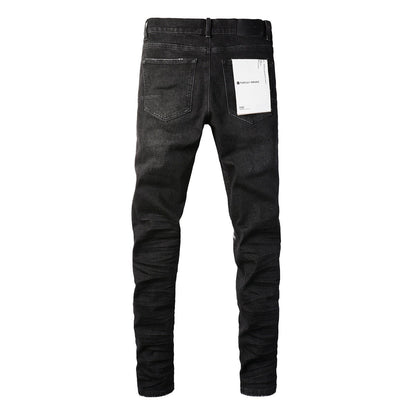 Black New Mens Personality Fashion Ripped Jeans 9035