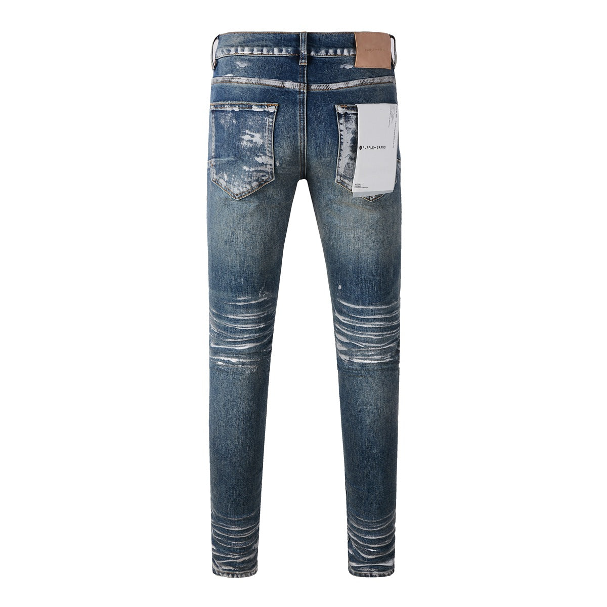 Jeans With Light Dark Paint Distressed Fashion Trend High 9040