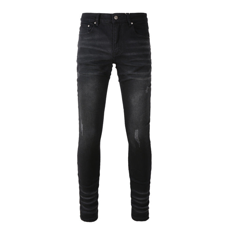 Slim Fit Stretch Jeans for Fall and Winter with a Simple and Versatile Design 8825