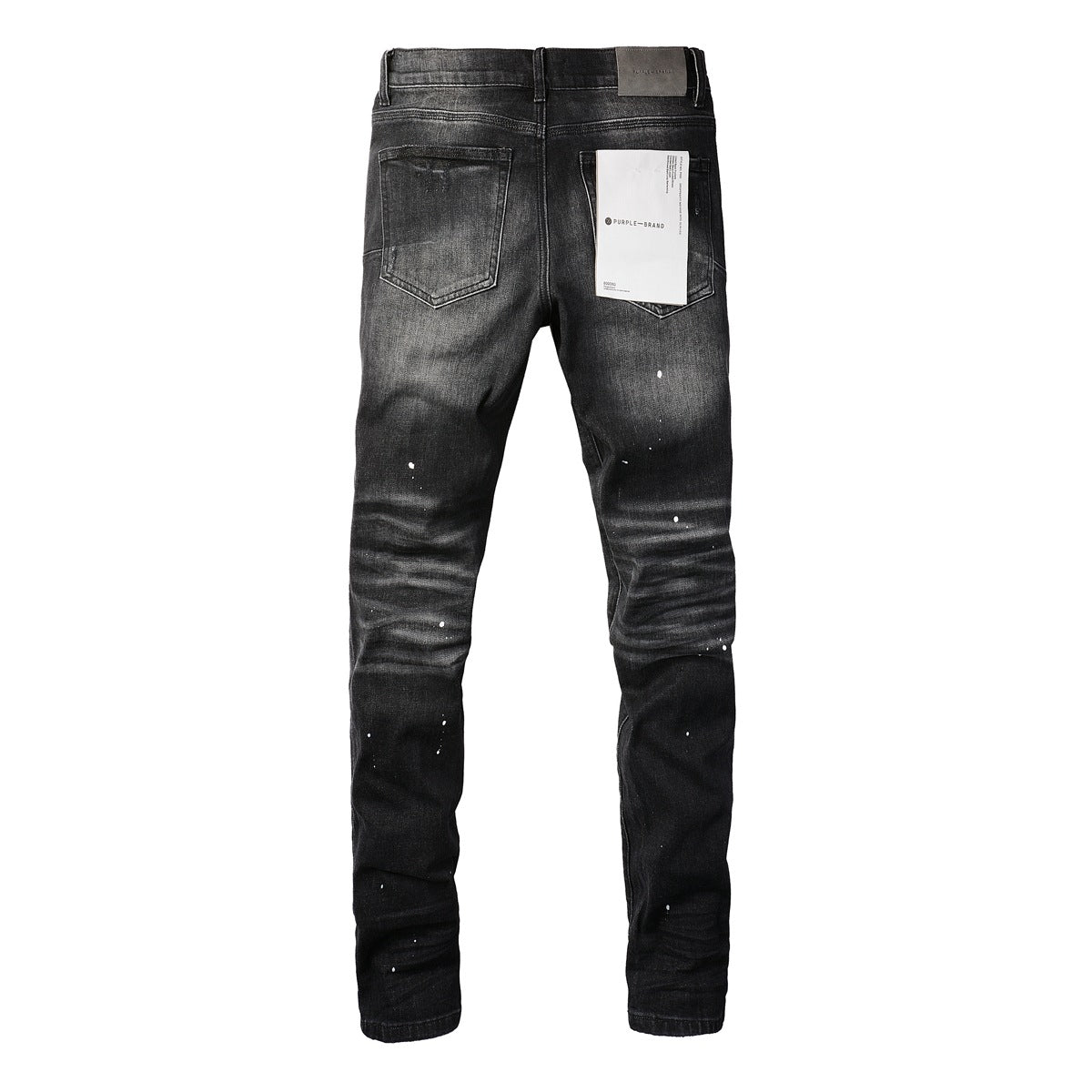 Jeans With High Street Black Paint Distressed 9027 Fashion Pants