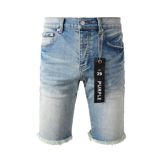 Trendy Blue Denim Shorts 5016 Featuring a Modern Cut Perfect for a Stylish Summer Wardrobe