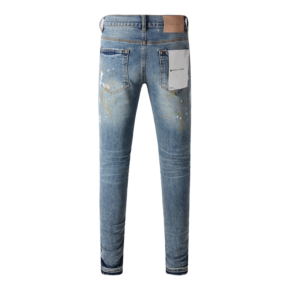 Blue Paint Distressed Jeans 9077 with Vintage Inspired Worn Look