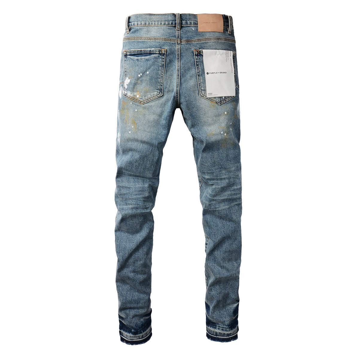 Blue Paint Distressed Jeans 9077 with Vintage Inspired Worn Look