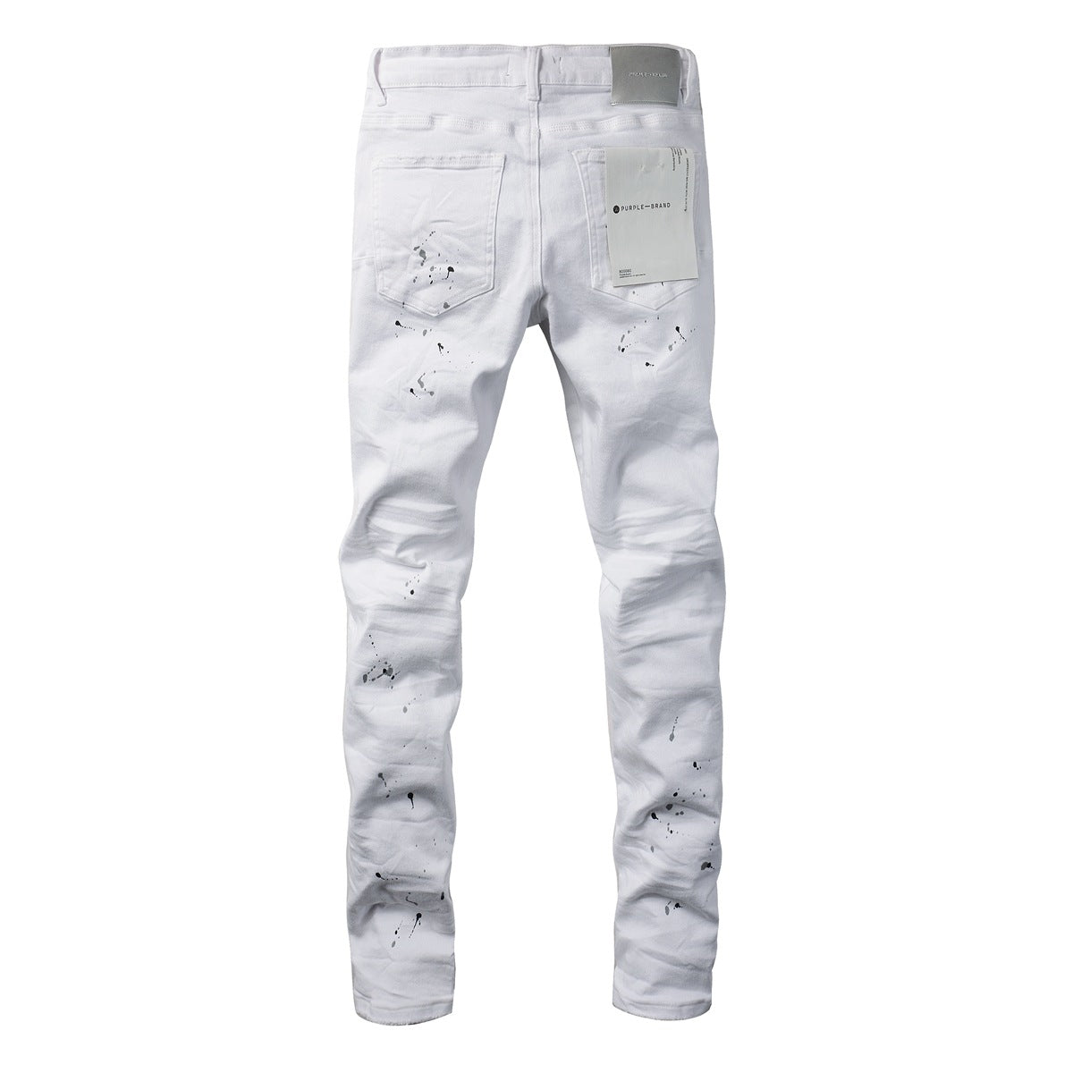 White Ink Spot Vintage Personality Fashion Ripped Jeans 9021