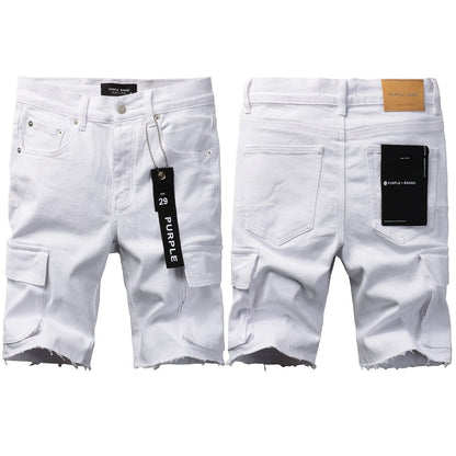 White Jean Shorts 5082 with Classic and Clean Style