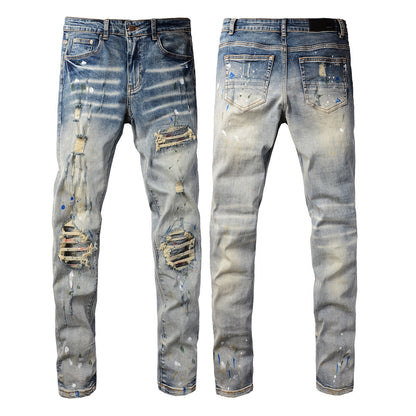 New Jeans Mens Splash-ink Personality Fashion Jeans